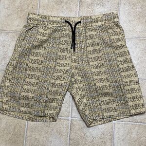 Craft+Flow Tan 'Hustle' Print Shorts Size 14